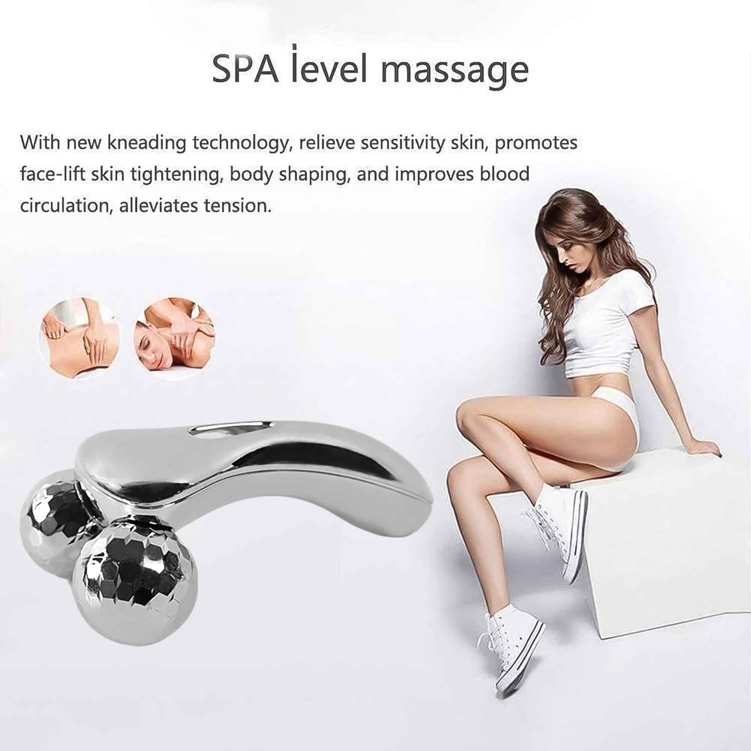 Handheld 3D Roller Face and Body Massager Variety Bazaar