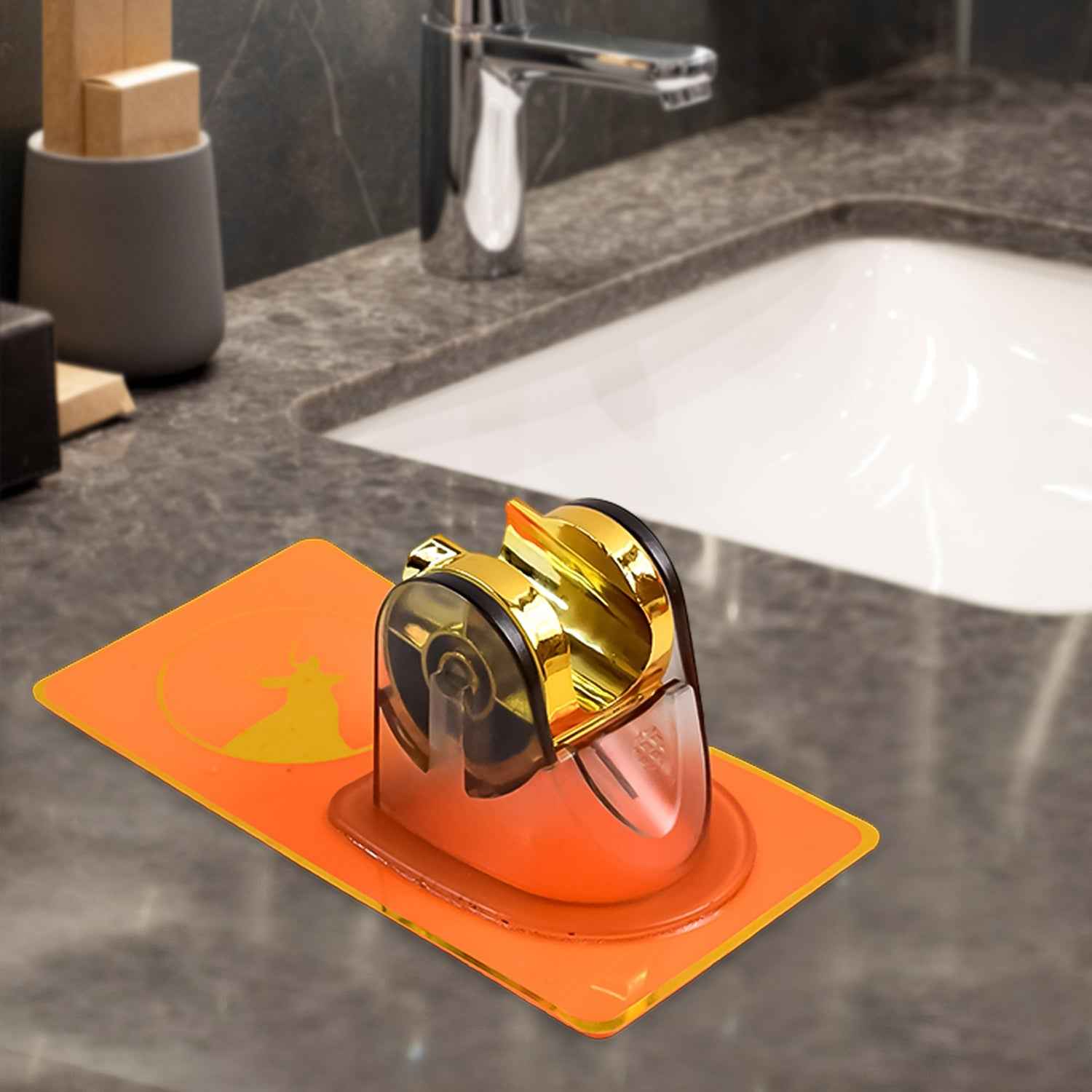 Self-Adhesive Adjustable Shower Head Holder (1 Pc)