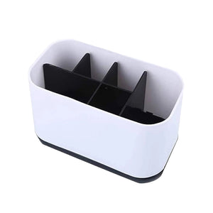 6 Compartment Multi Purpose Organizer Toothbrush Holder Stand Plastic Caddy (1 Pc) Variety Bazaar