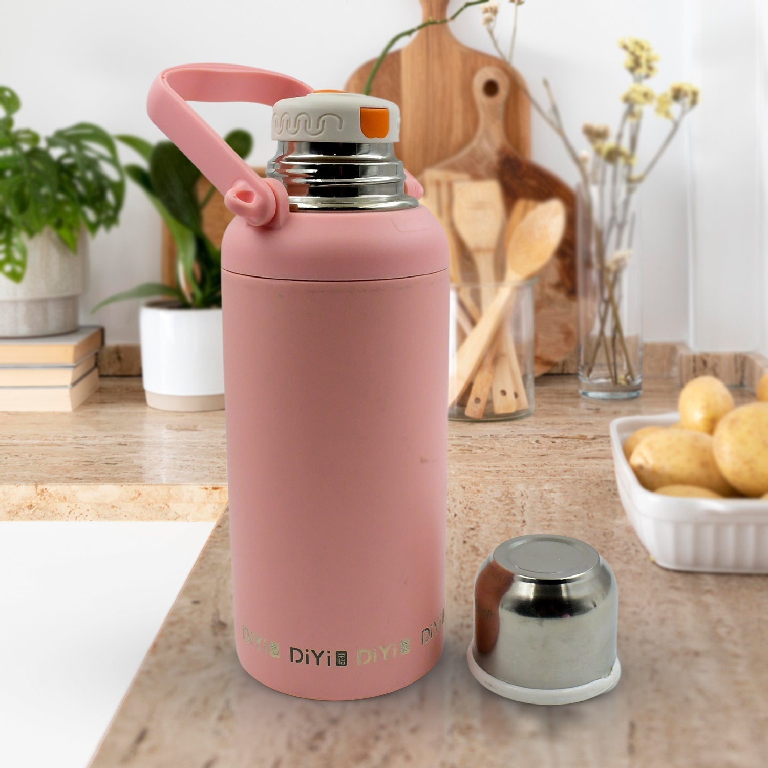 Stainless Steel tumblers 316 Stainless Steel, Vacuum Insulated Cup / Bottle, Portable Travel Kettle / Water Bottle with Handle, Outdoor Large Capacity Sports Kettle Cups / Bottle (1300 ML) Variety Bazaar