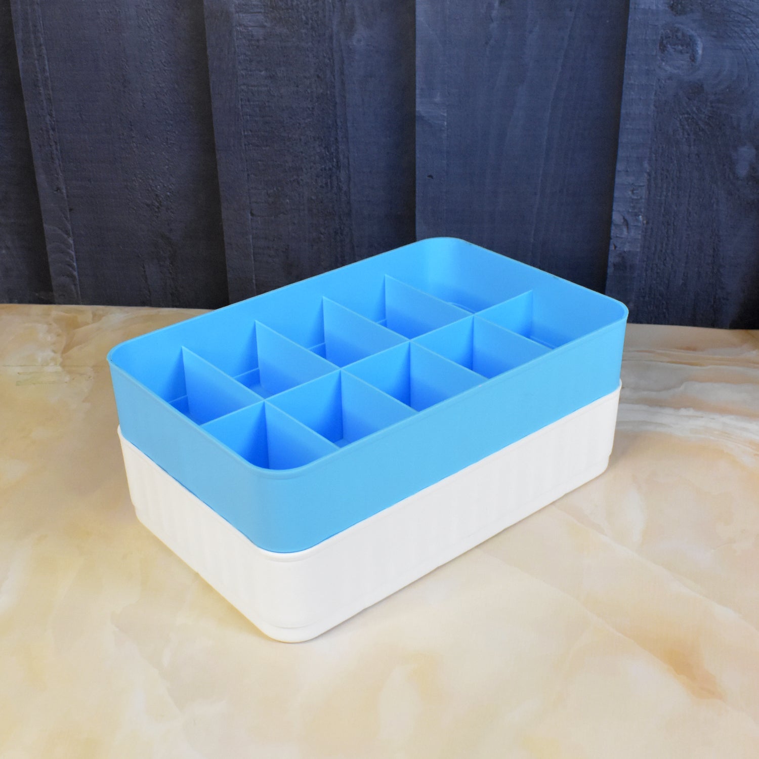 Multi-Function Desktop Drawer Storage Box 10 Grid Underwear Socks Box (2 Pc Set) Variety Bazaar