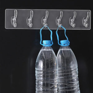 Adhesive Golden & Transparent Heavy Duty Wall Hook Variety Bazaar