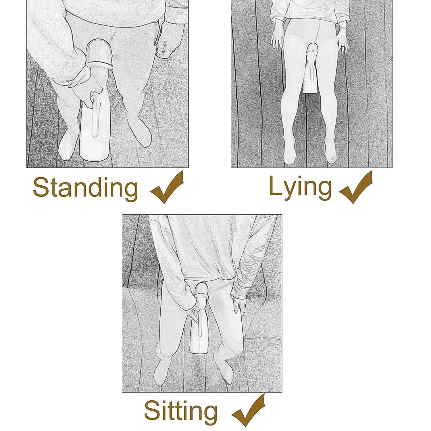 Female Potty Urinal Urine Collection Can Bedpans (1 Pc / 1000 ML) Variety Bazaar