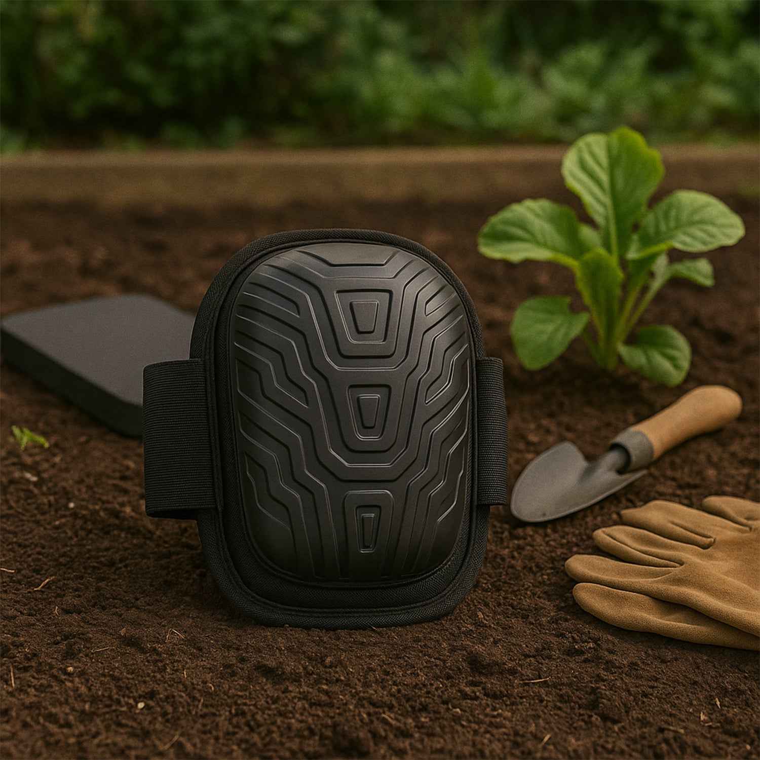 Heavy-Duty Work Knee Pad with Shock-Resistant Shell & Adjustable Straps (1 Pc)