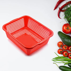 Plastic 1 Pc Kitchen Small Size Dish Rack Drainer Vegetables and Fruits Washing Basket Dish Rack Multipurpose Organizers (29x22CM Mix Color) Variety Bazaar