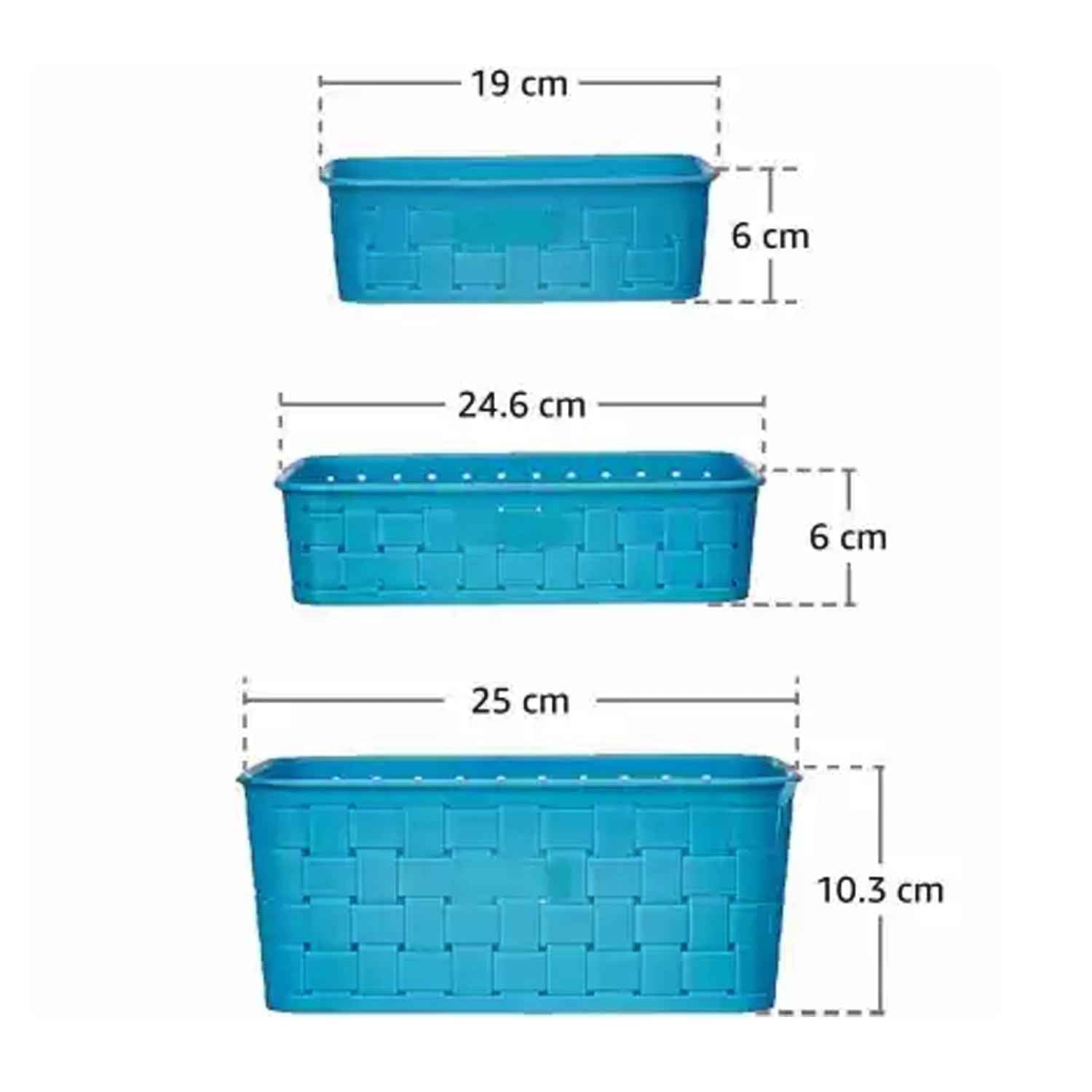 Smart Baskets for Storage(Set of 3) Sky Blue