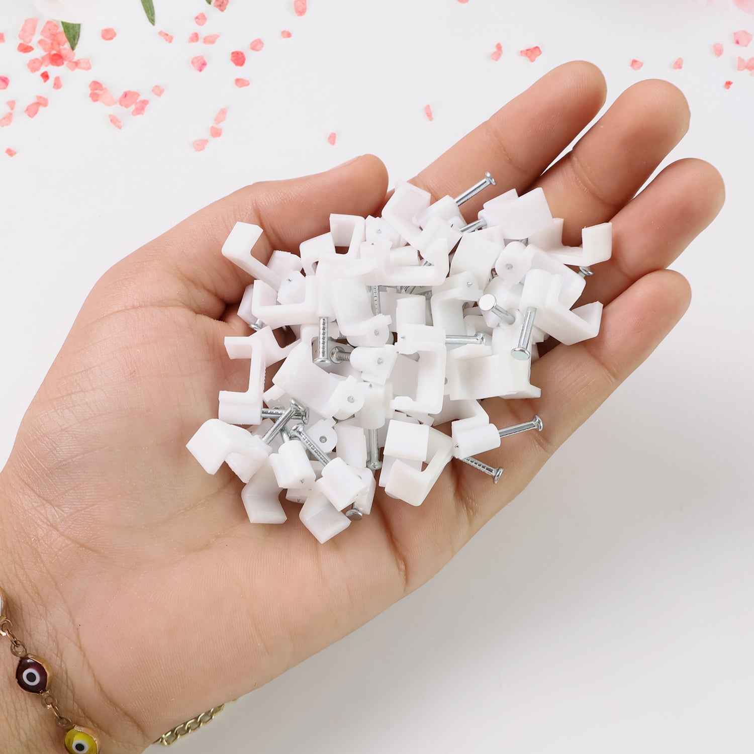 8mm Nail Cable Clips Set (50 Pc)