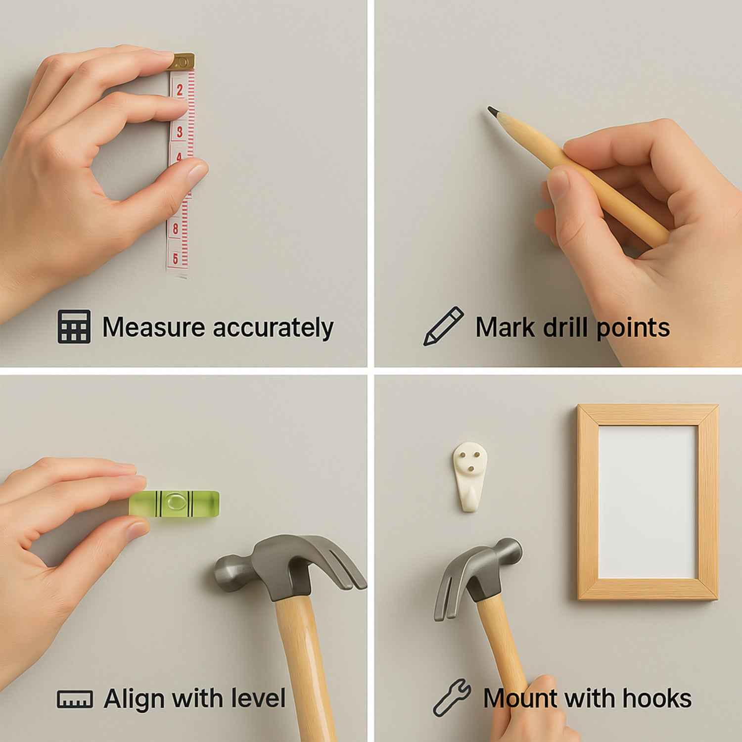 6-in-1 Wall Hanging & Measurement Tool Kit