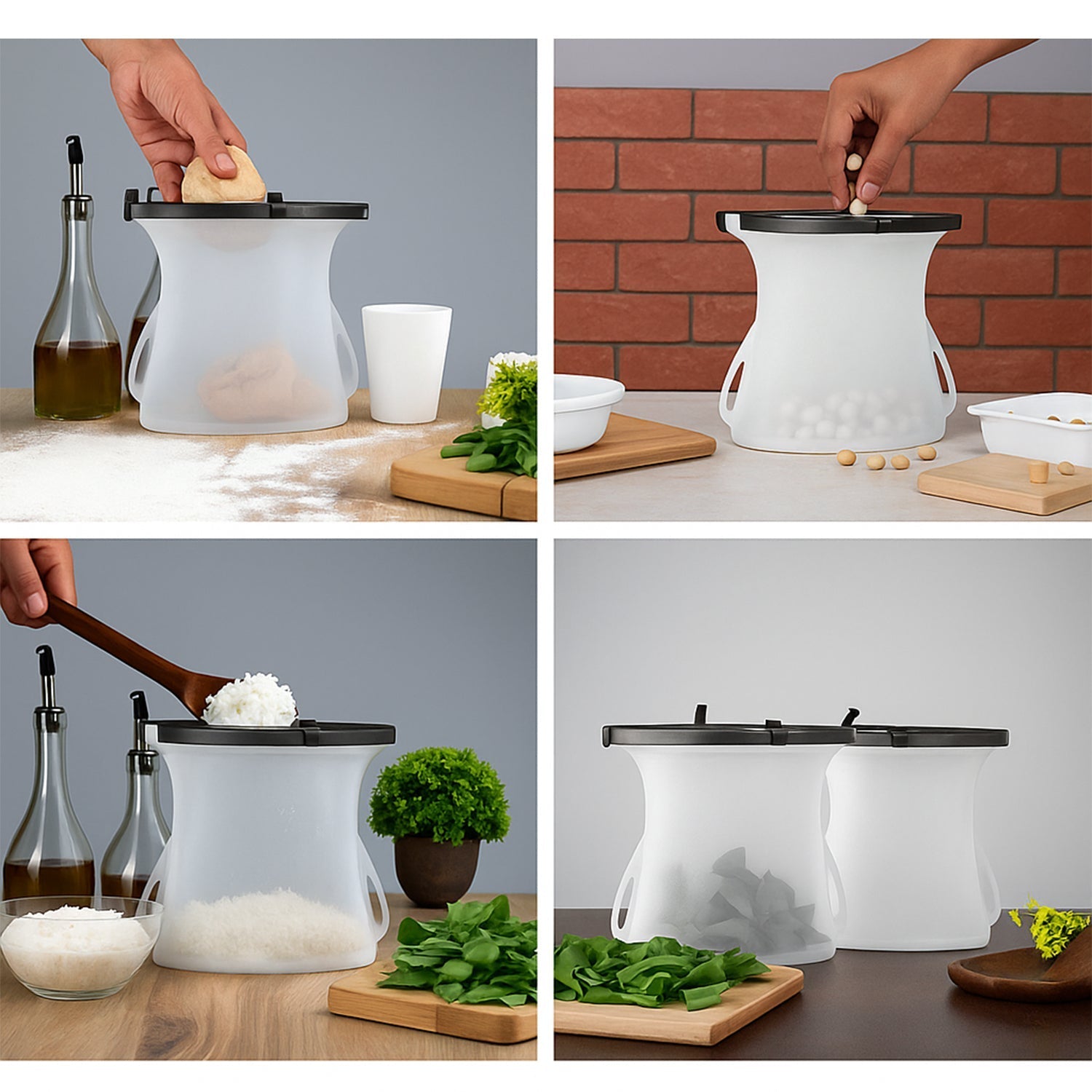 Eco-Friendly Food Storage: Reusable Silicone Bags (3-Pack) - Leakproof & Safe Variety Bazaar