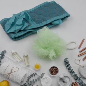 Bath Shower Scrubber Set – Dual-Sided Loofah Sponge & Bath Brush for Deep Clean (2 Pcs) Variety Bazaar