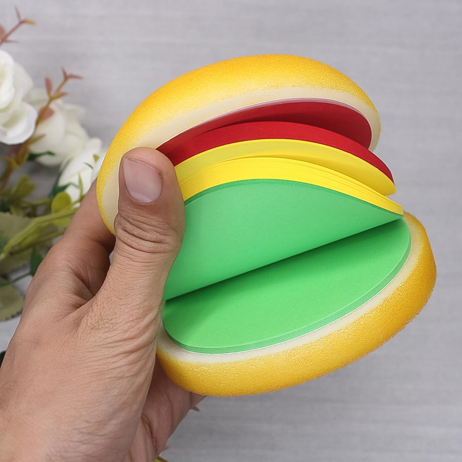 Burger Shaped Note / Sticky Notes / Memo Notes, Unique Mini Notes (Multicolor)