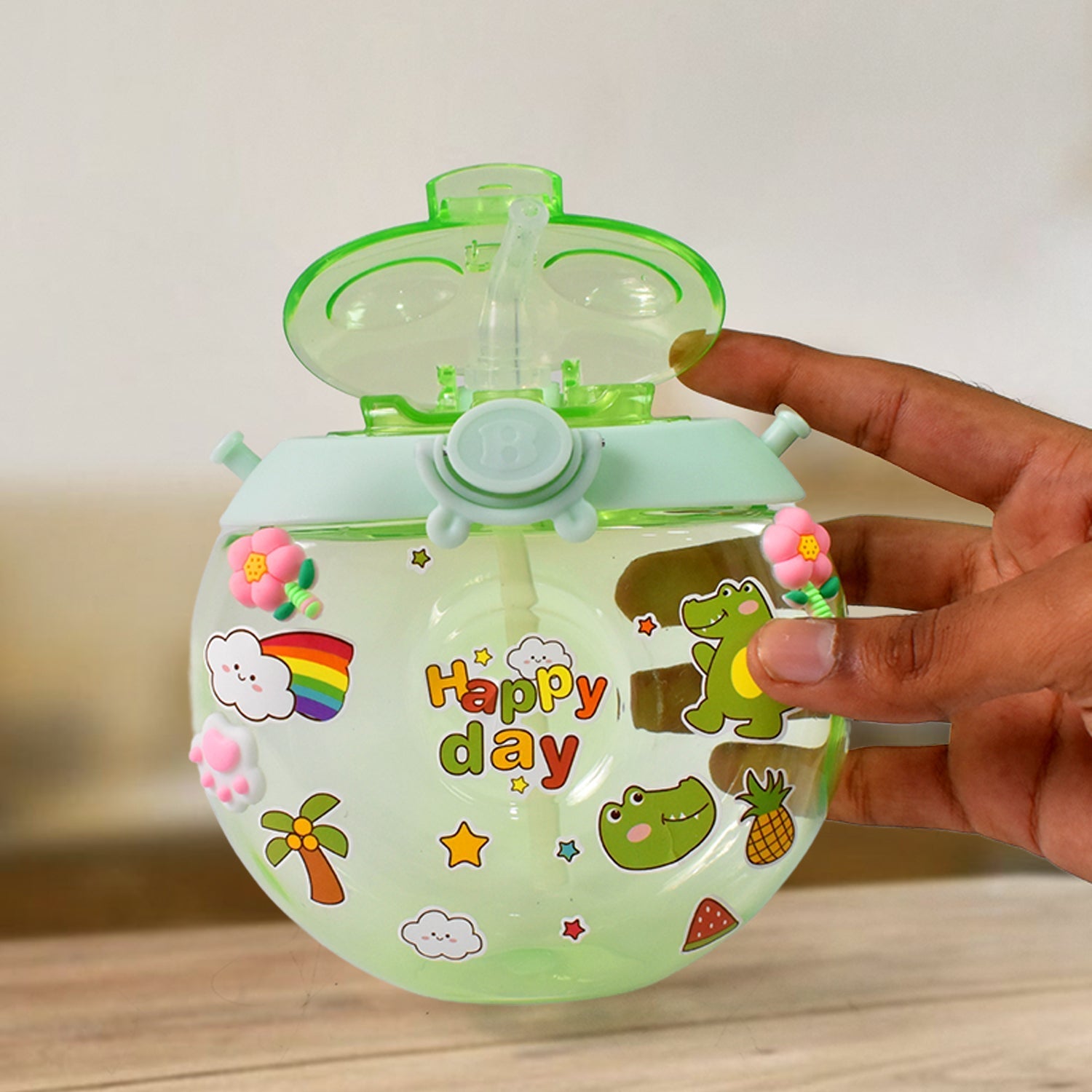 Donut Water Bottle Sipper Bottle (1 pc / 400 ML Approx) Variety Bazaar