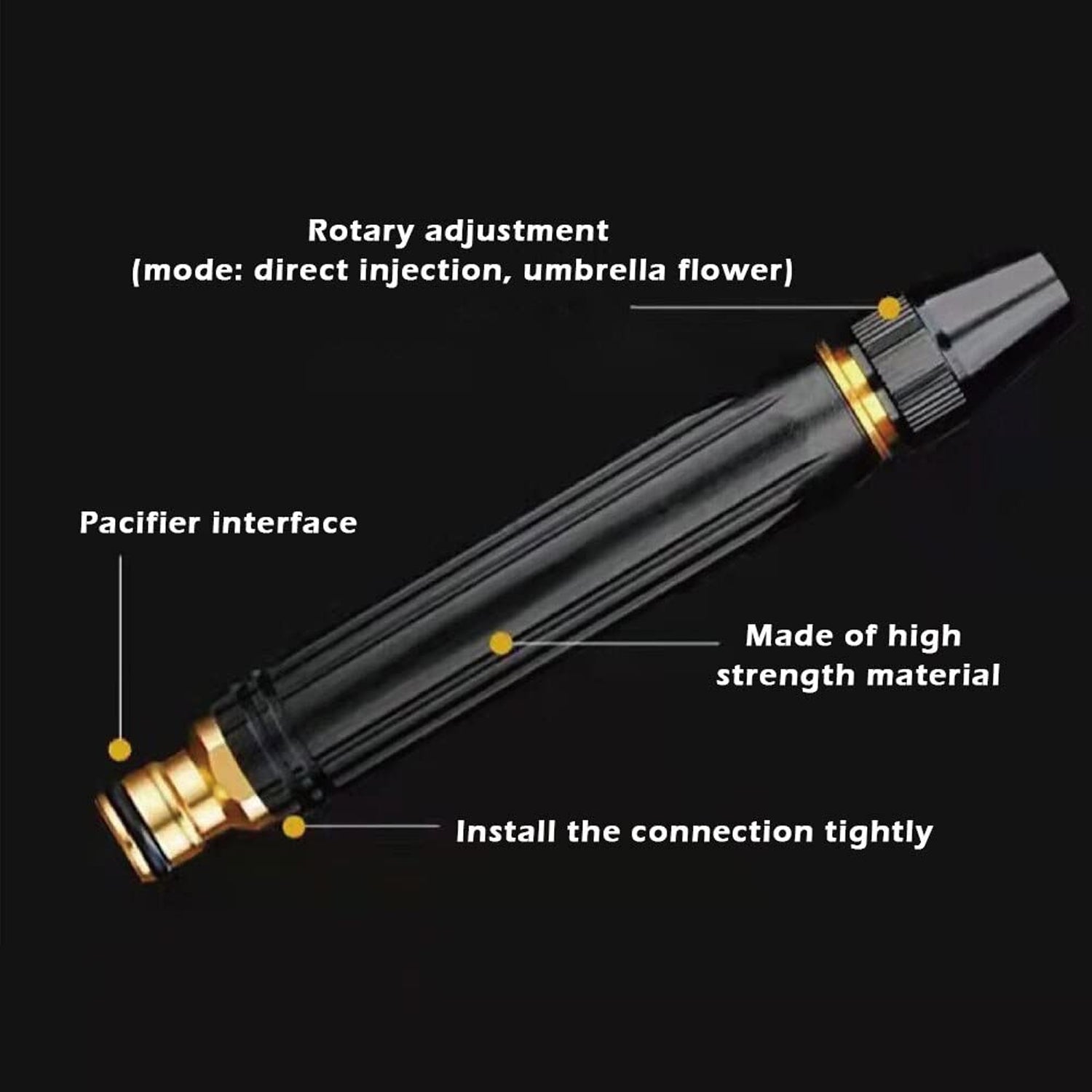 9090 High Pressure Water Gun Nozzle Car Wash Water Gun Nozzle Alloy Garden Nozzle Spray Gun Travel Sahayak