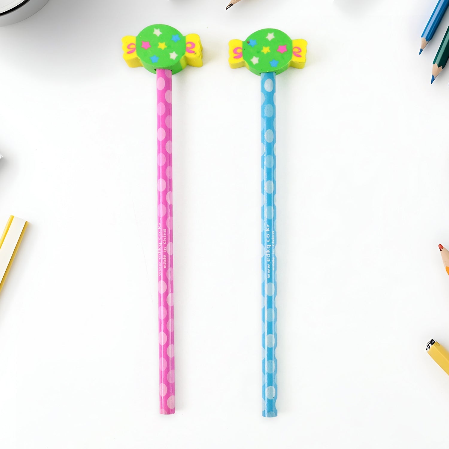Fun Candy Design Pencil Set with Accessories (1 Set / Mix Design) Variety Bazaar