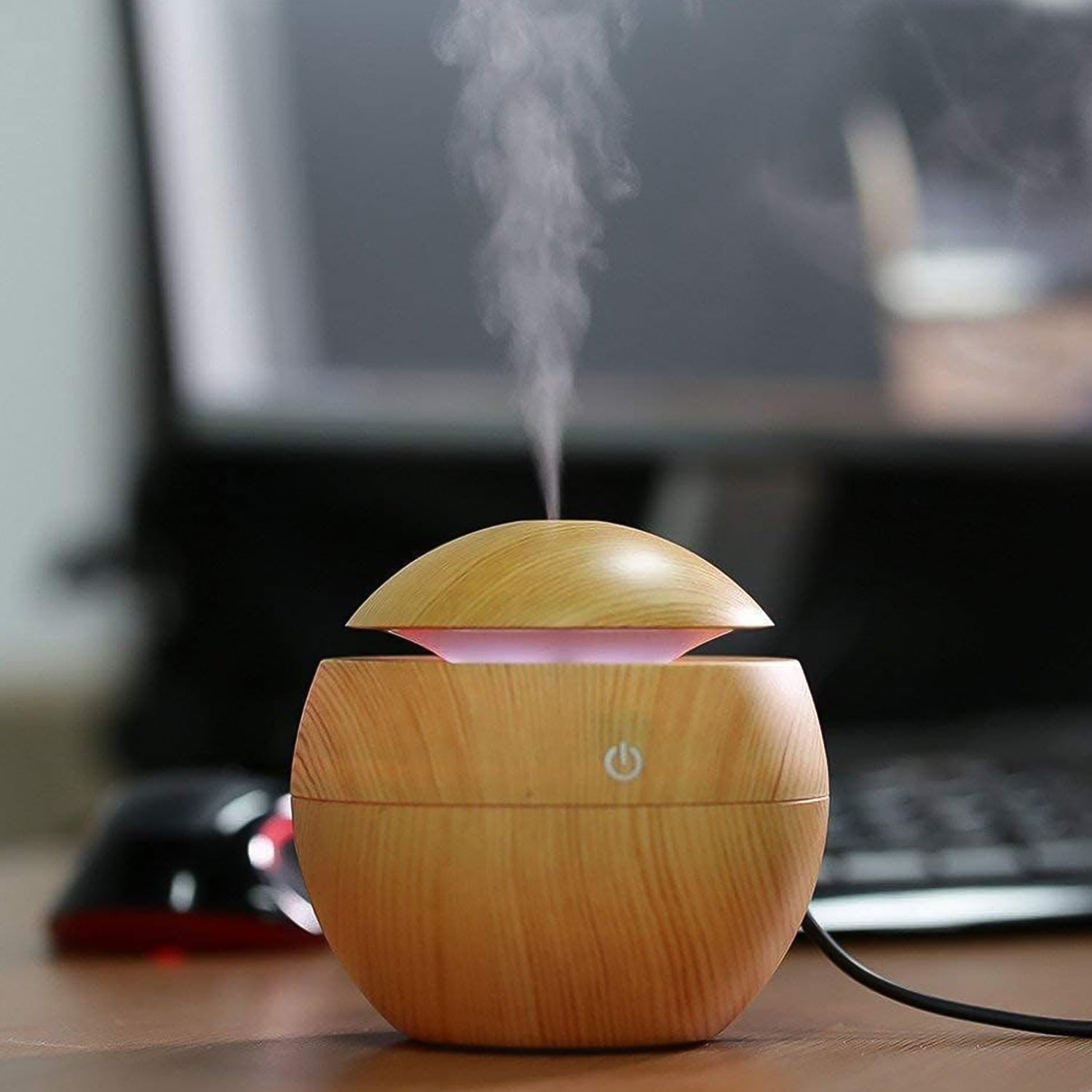 Ultrasonic Aromatherapy Humidifier USB Desktop (130 ML / 1 Pc) Variety Bazaar