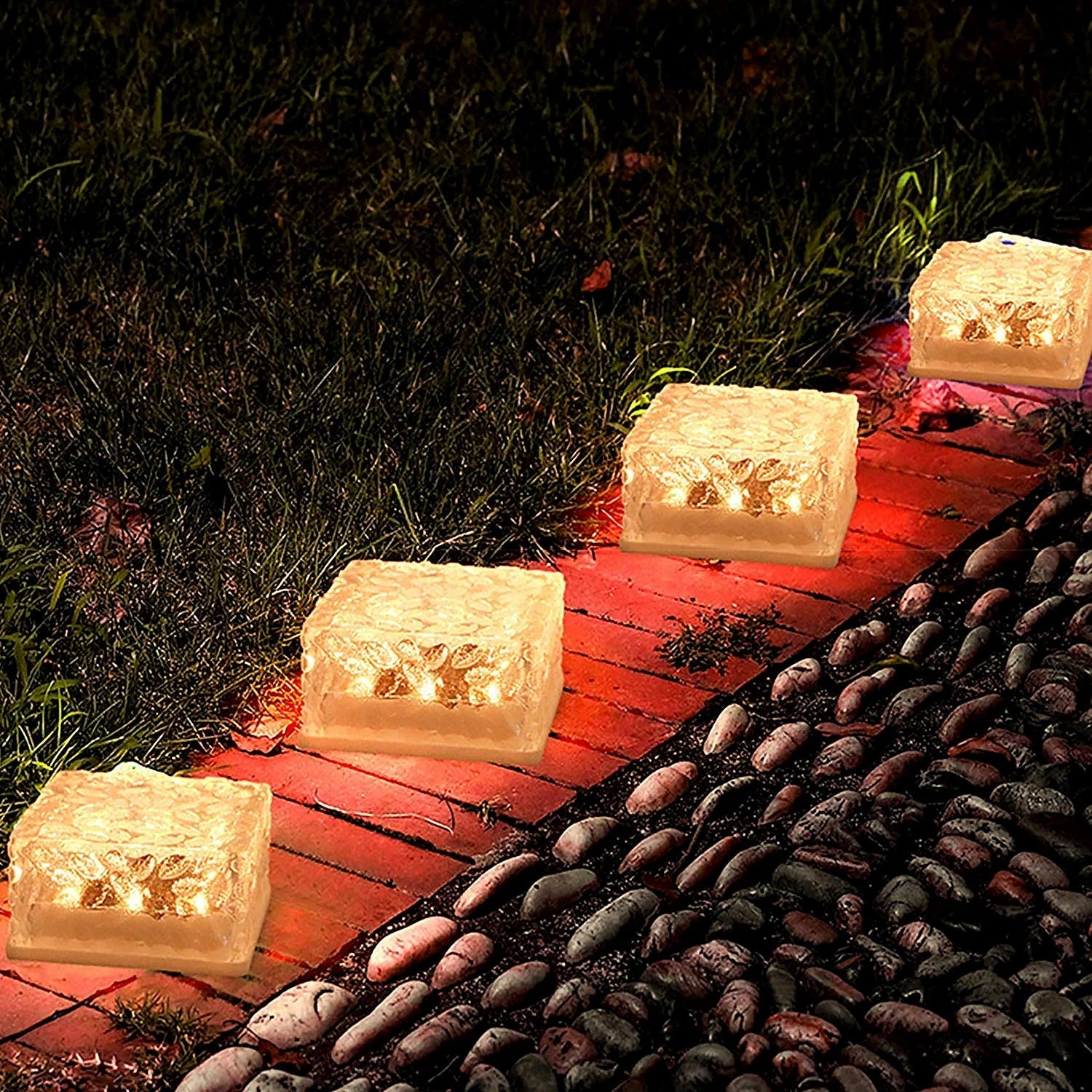 Solar Ice Cube Garden Light for Pathways & Christmas Decor Variety Bazaar