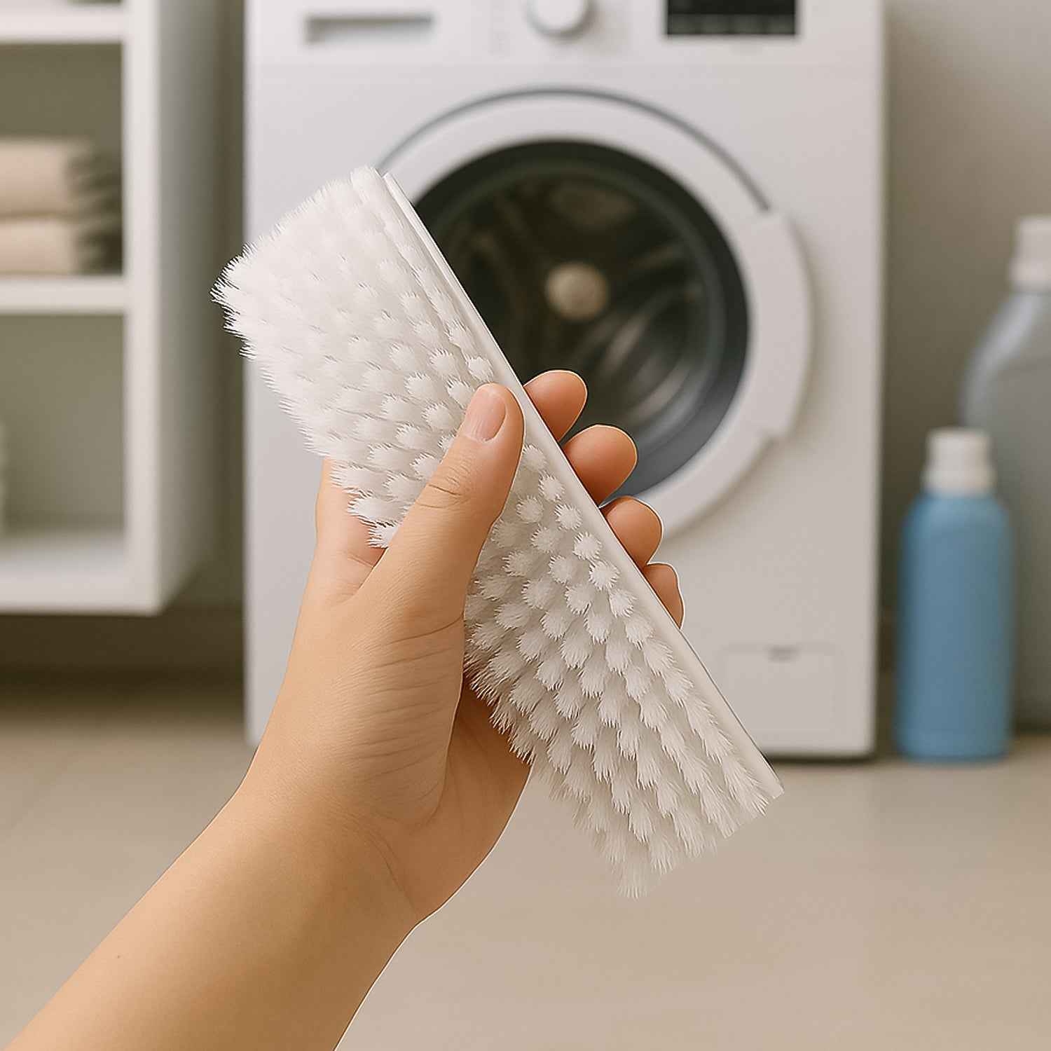 Veepee 6-Piece Washing and Cleaning Scrub Brush Set – (Multi-Color Bristles)