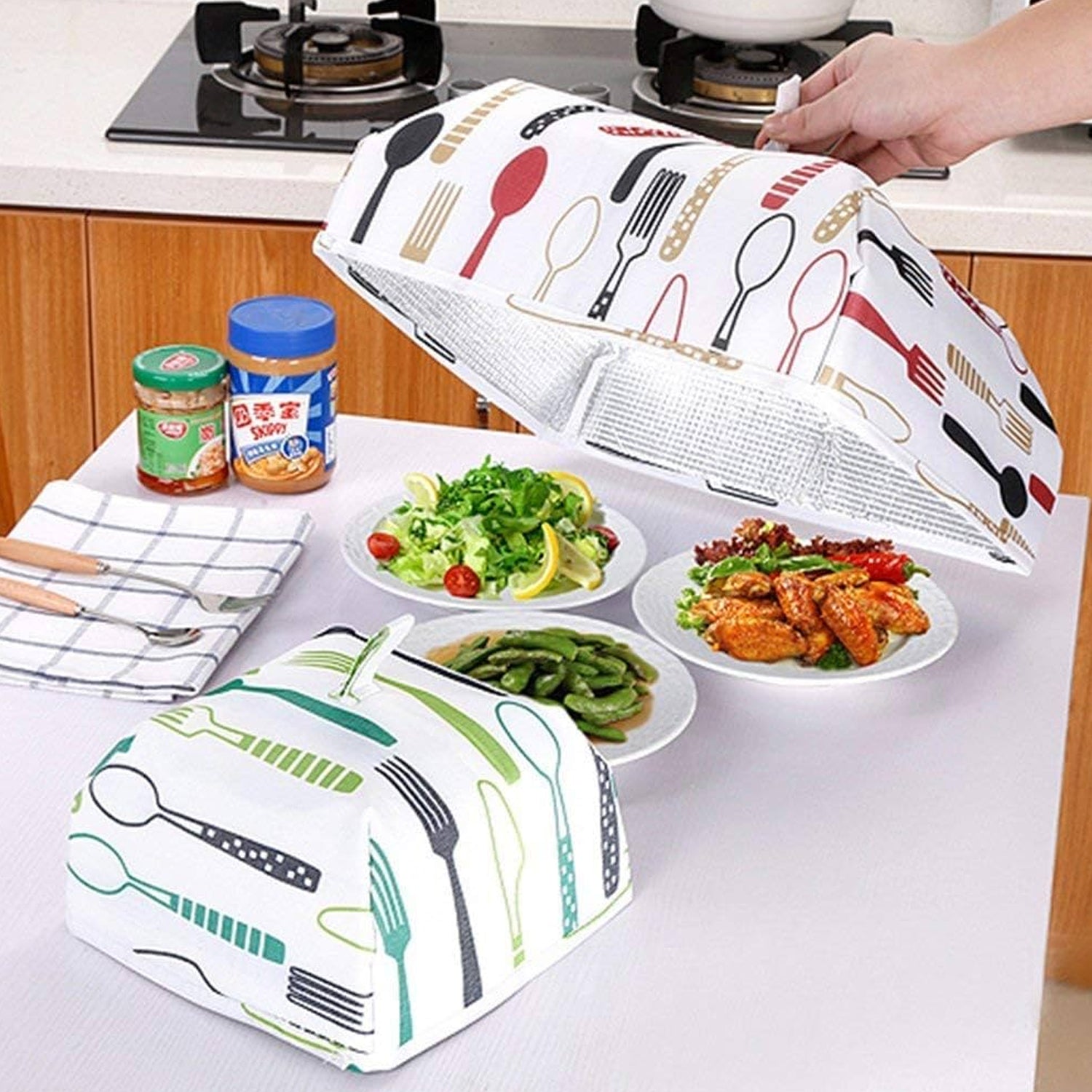 Foldable Food Covers, Kitchen Lid Foldable Cover (1 Pc / Small) Variety Bazaar