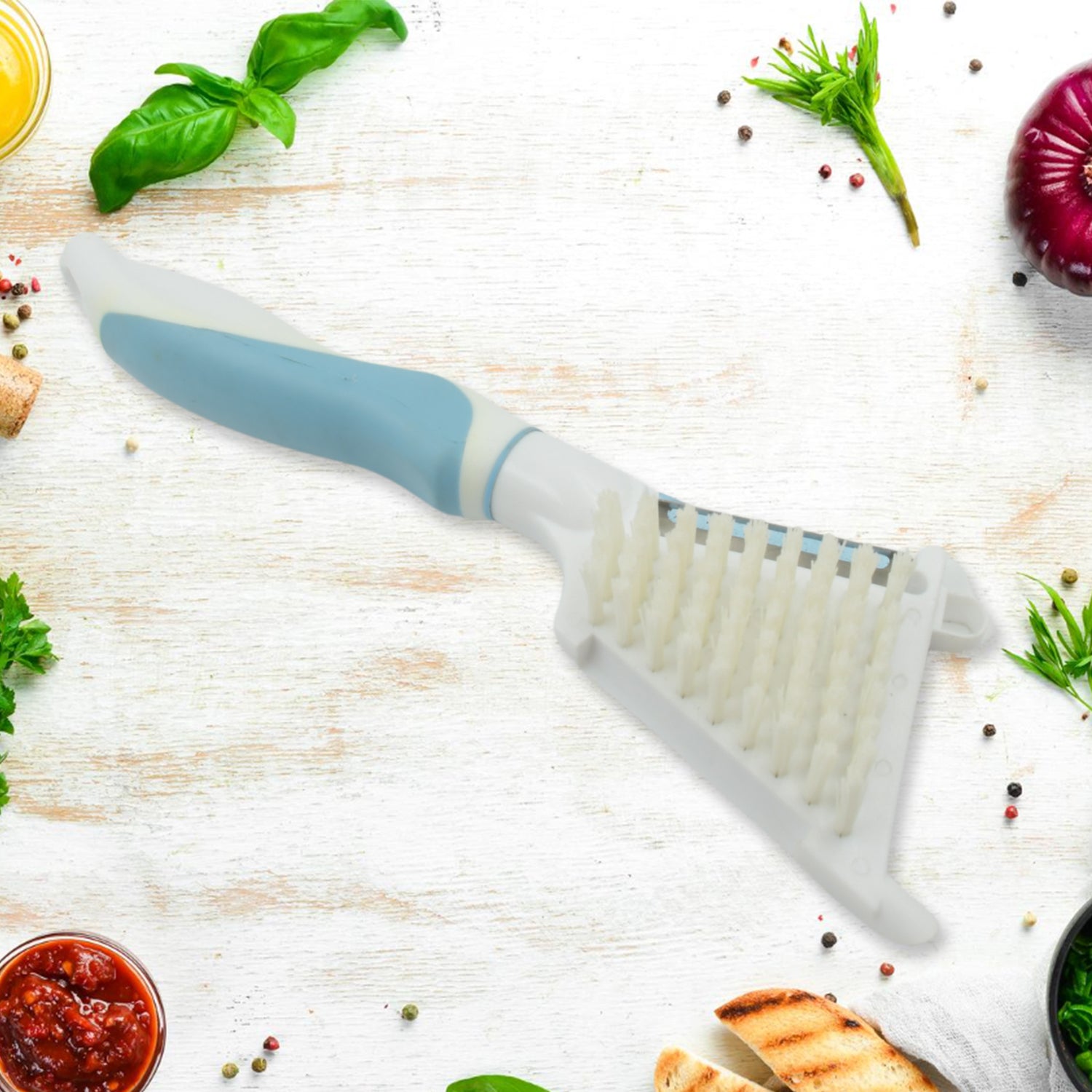 Multipurpose Peeler Brush – Stainless Steel Peeler with Cleaning Brush (1 Pc) Variety Bazaar