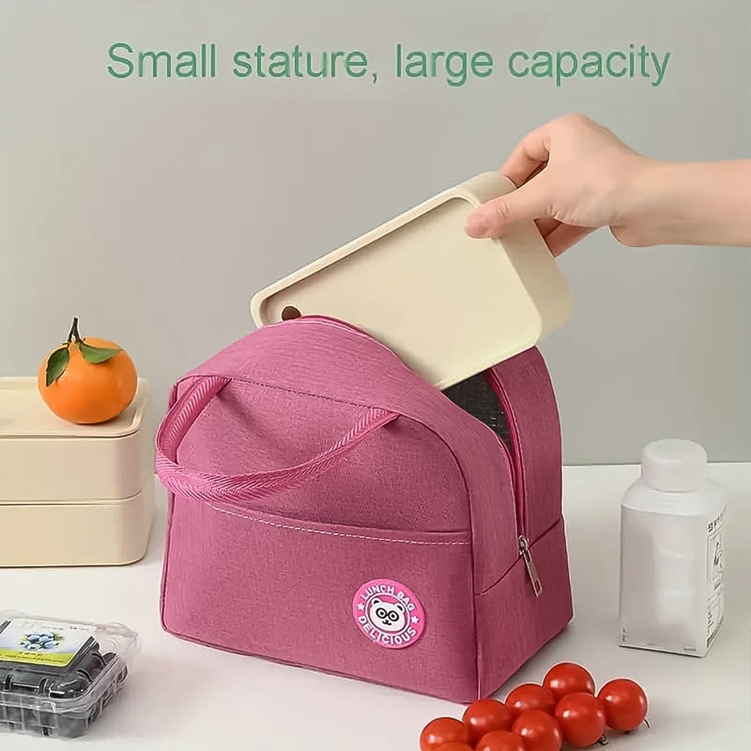 Lunch Box Bag for Women Men Insulated Lunch Bag With Zipper (1 Pc) Variety Bazaar