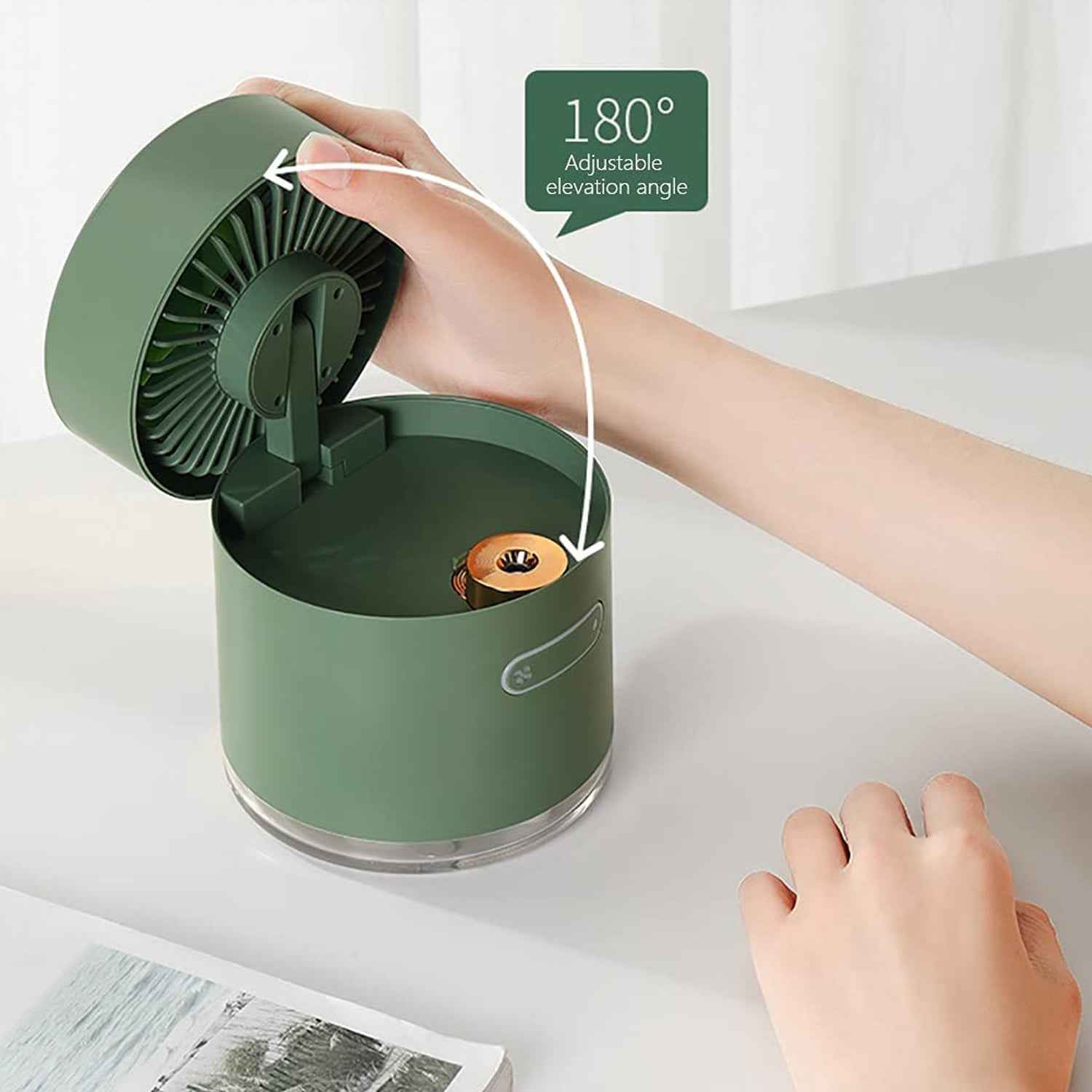 Mini Desktop Cooling Fan with Humidifier Spray
