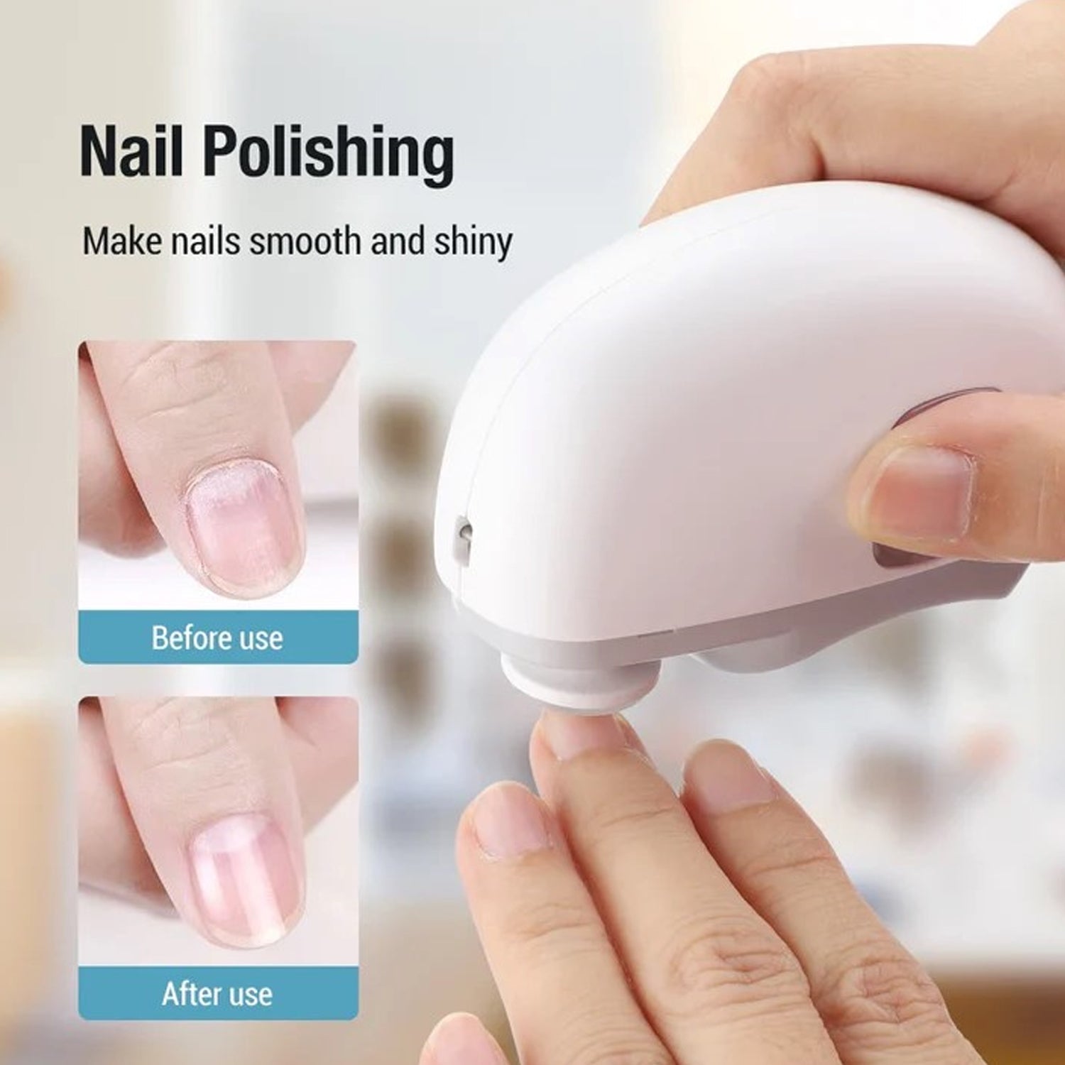 2-in-1 Electric Nail Clippers Nail File with Light (1 Pc) Variety Bazaar