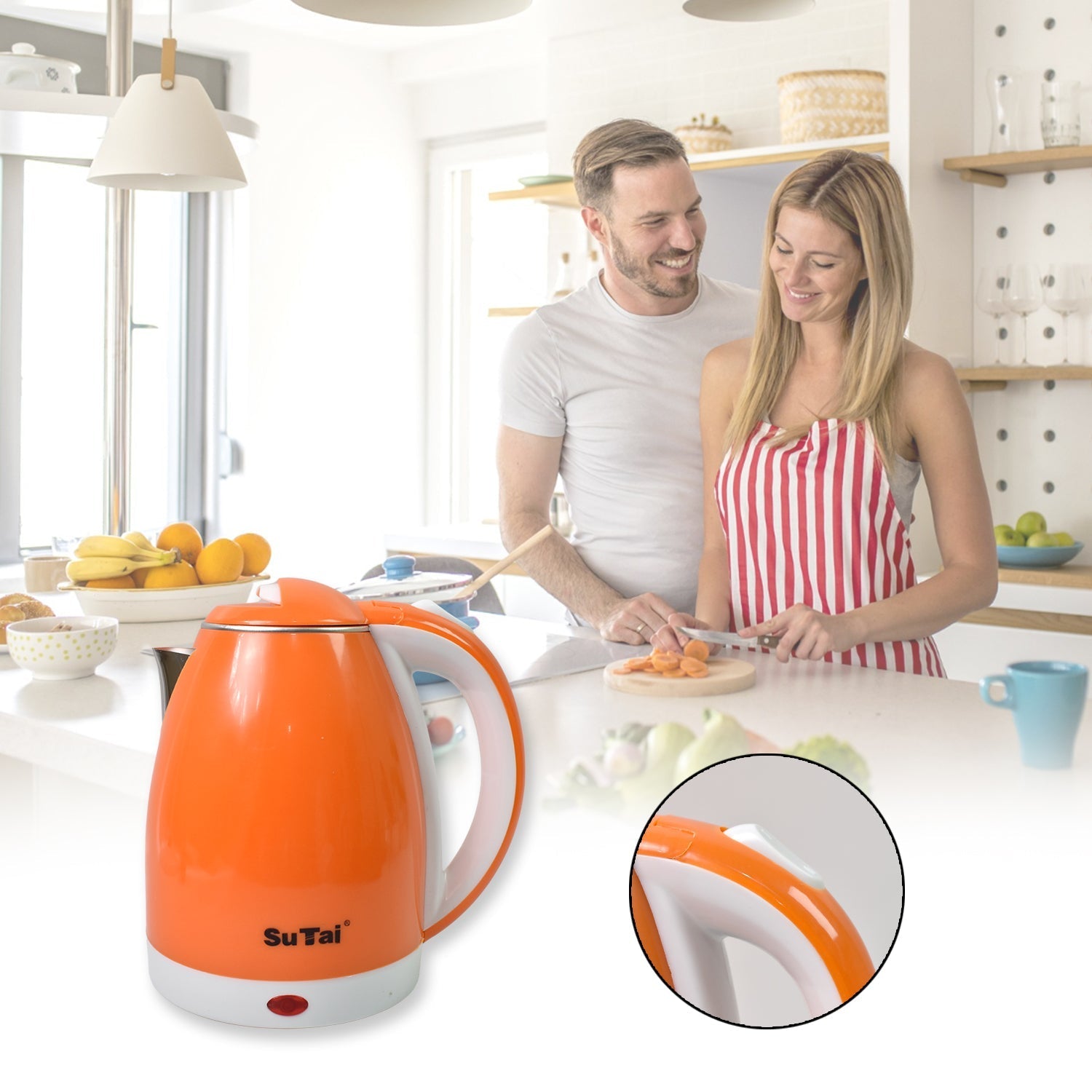 Electric Kettle Boil Dry Protection & Auto-Shut Off (1500-2000W / 2 Ltr.) Variety Bazaar