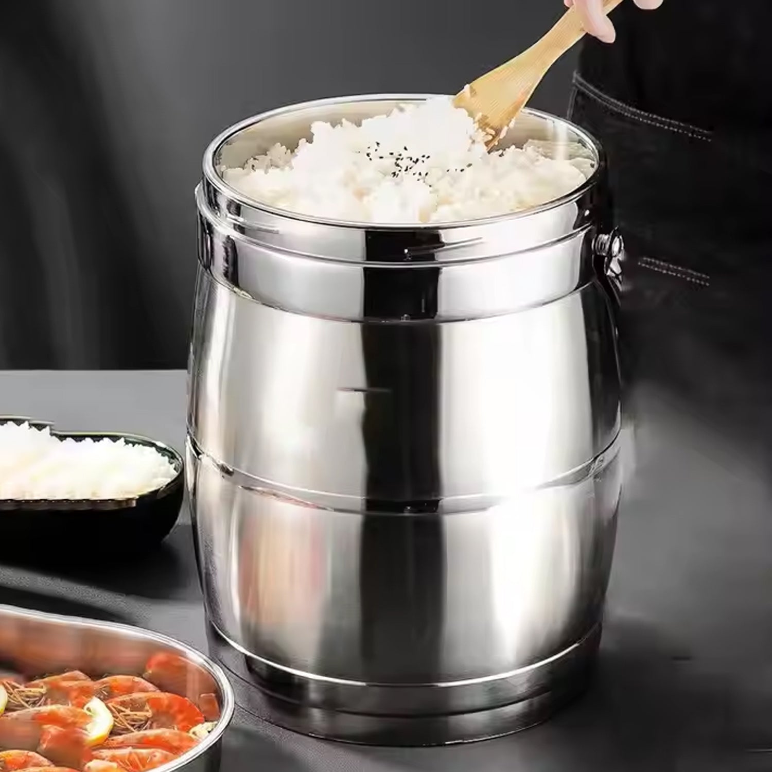 Stainless Steel Lunch Box, Insulated Lunch Box Double Vacuum‑Layer (2.2 Ltr.) Variety Bazaar