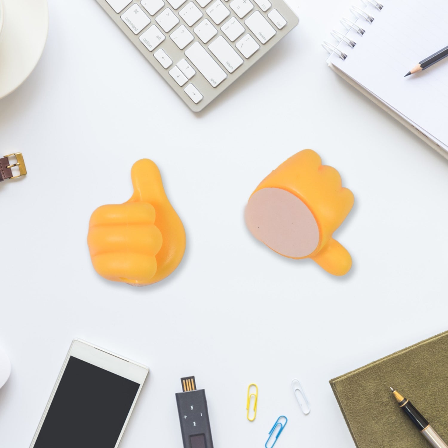 Self Adhesive Hooks for Cable Clips, Desktop Cable Organizer (6 Pcs Set / Mix Design) Variety Bazaar