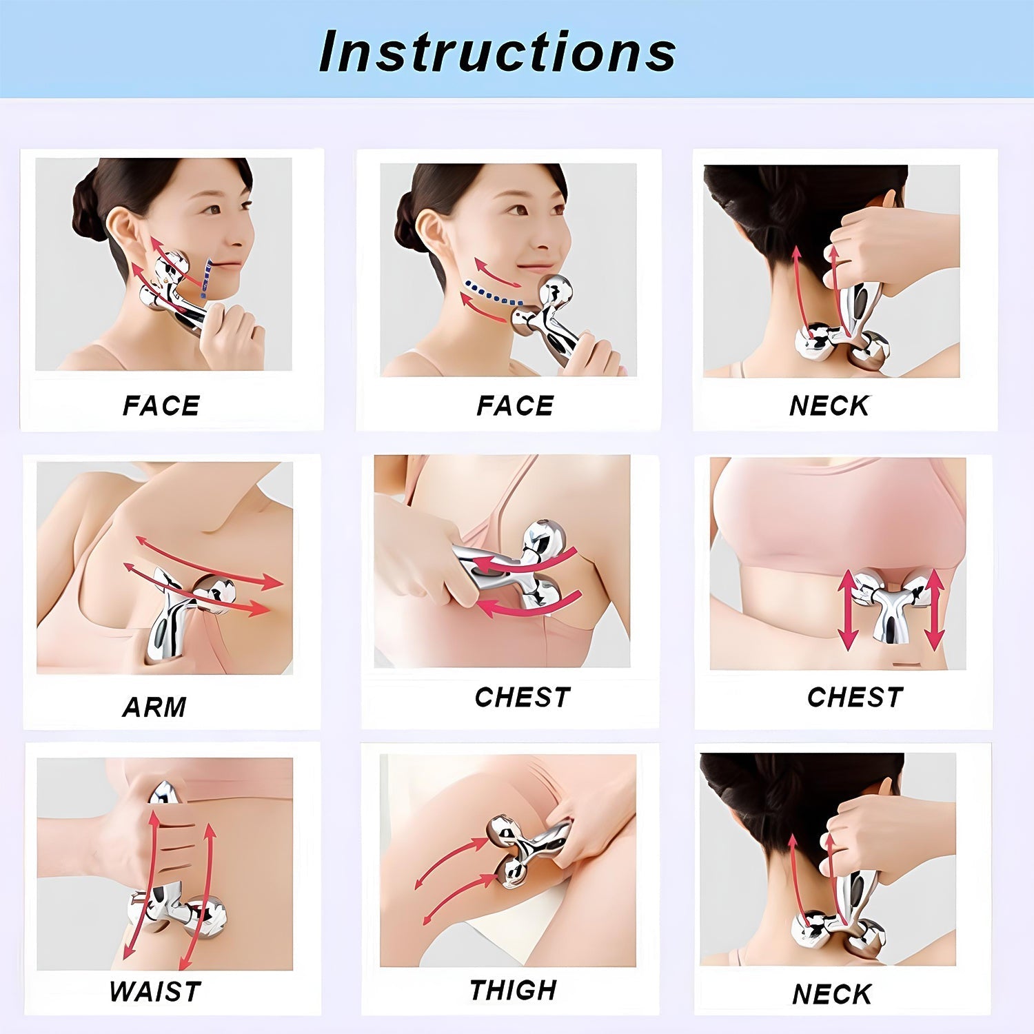 Handheld 3D Roller Face and Body Massager Variety Bazaar