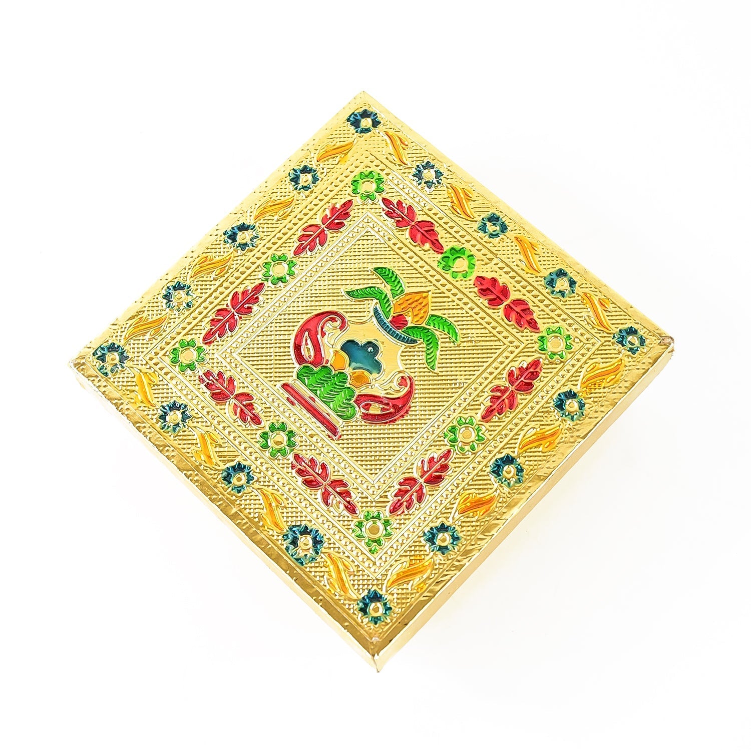 Handicraft Wood Chowki for Pooja , Wooden Bajot (1 Pc / Mix Descign & Color) Variety Bazaar