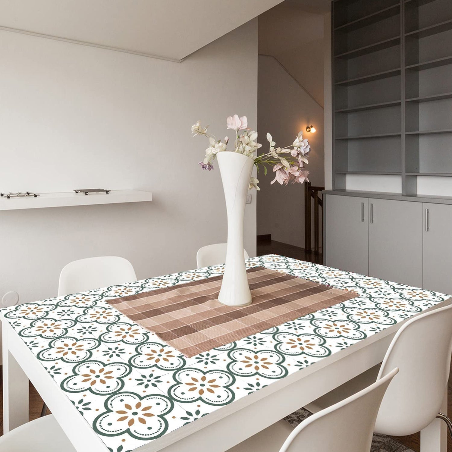 Peel and Stick Floor Tiles Kitchen / Bathroom Backsplash Sticker Detachable Waterproof DIY Tile Stickers for Wall Decoration Tiles Home Decoration (8x8 Inch / 10 Pcs Set) Variety Bazaar