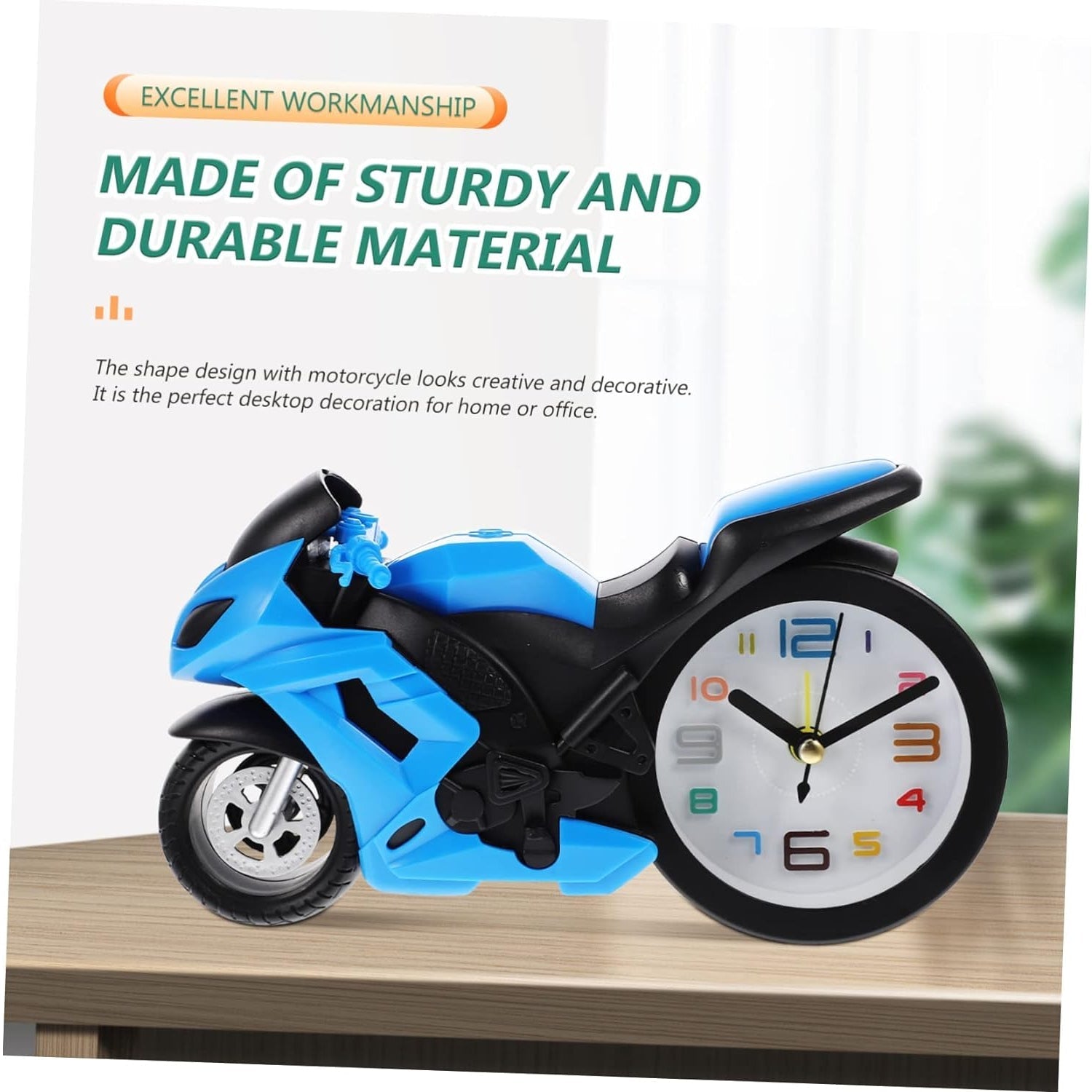 Retro Motorcycle Alarm Clock – Novelty Bike Engine Style Desk Clock Variety Bazaar