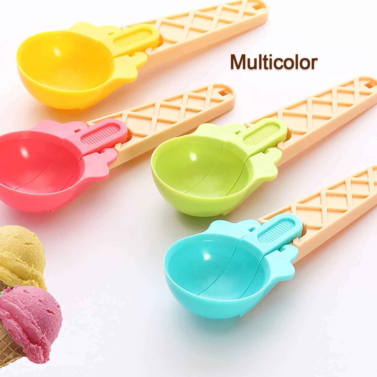 2-Piece Plastic Ice Cream & Watermelon Scooper with Trigger Dipper Variety Bazaar