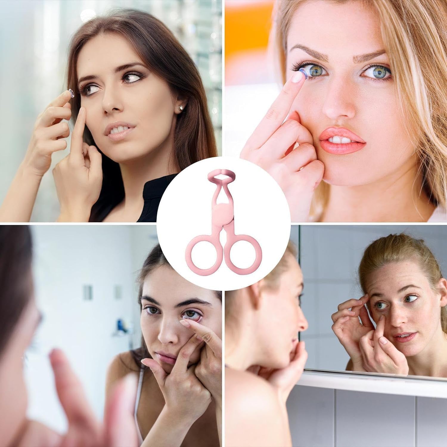 Plastic Ergonomic Women Eye Care Contact Lenses Inserter Remover Tool (1 Pc) Variety Bazaar