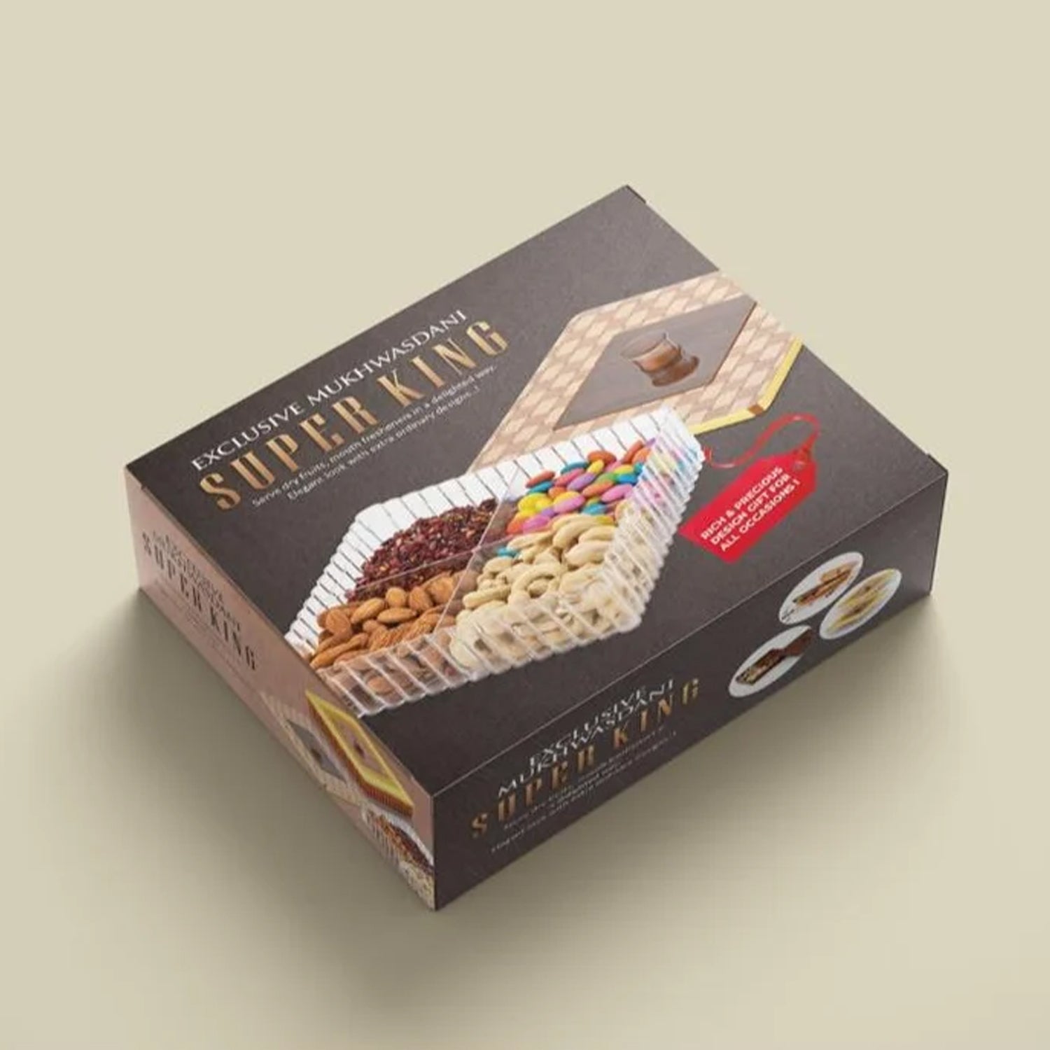 Plastic Super King Exclusive Mukhavasdani Dry Fruit boxes (1 Pc) Variety Bazaar
