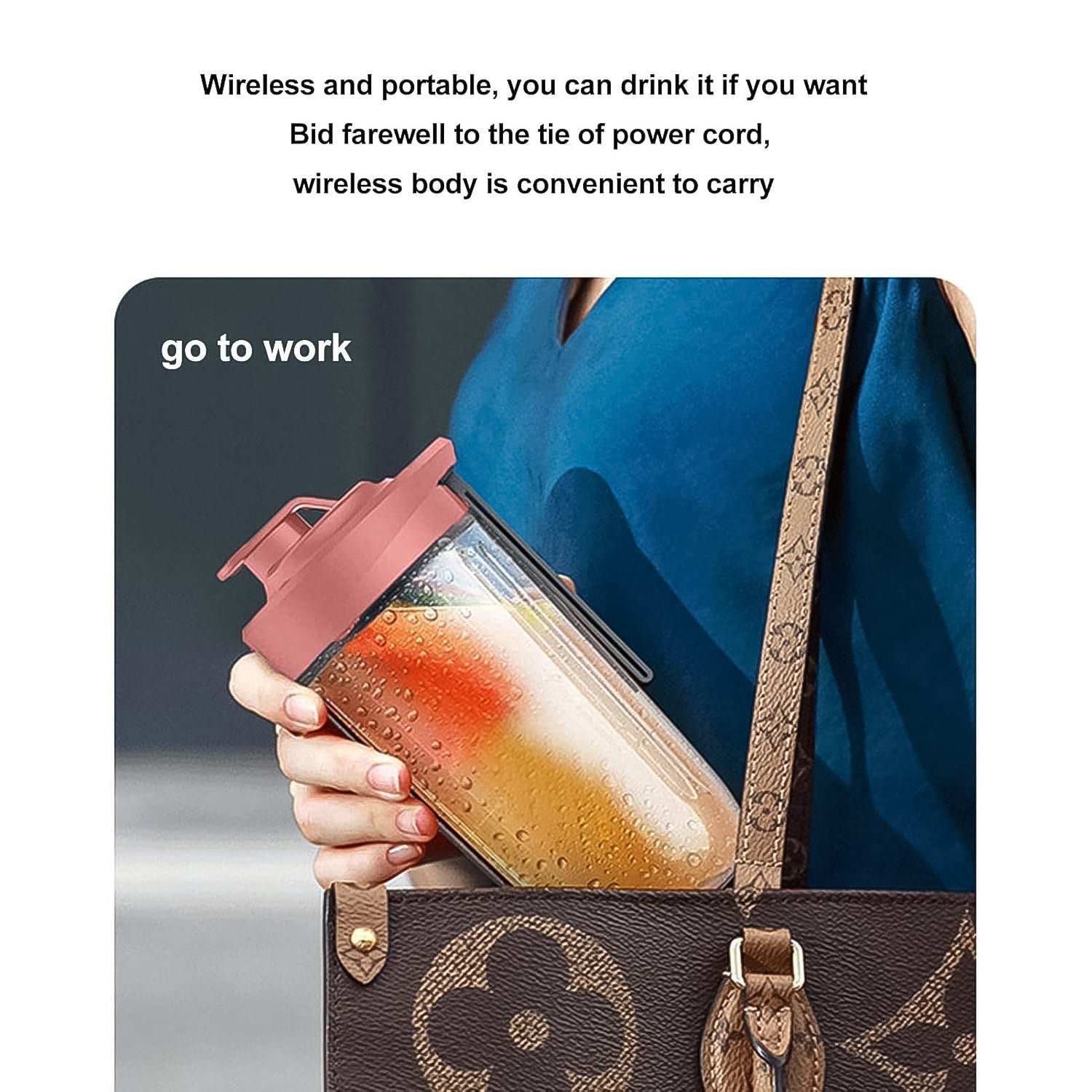 Portable Small Juicer Blender With Water Bottle / Cup (2 Pc Set) Variety Bazaar