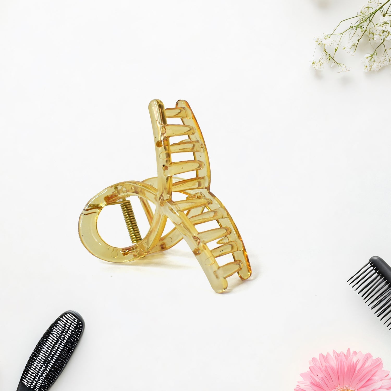 Plastic Hair Clamp Grip, Simple Matte Hair Barrette Clamp (1 Pc) Variety Bazaar