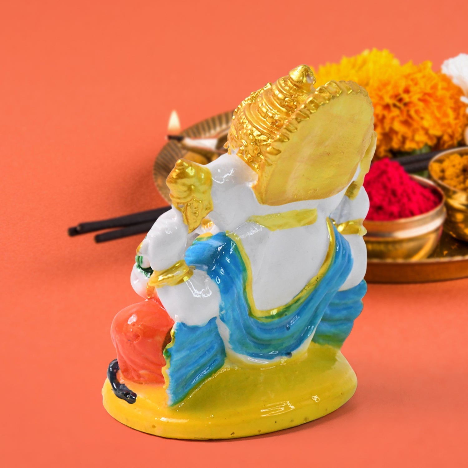 Lord Ganesha Idol / Ganpati Statue / Ganpatii Bappa Showpiece for Gifts (1 Pc) Variety Bazaar