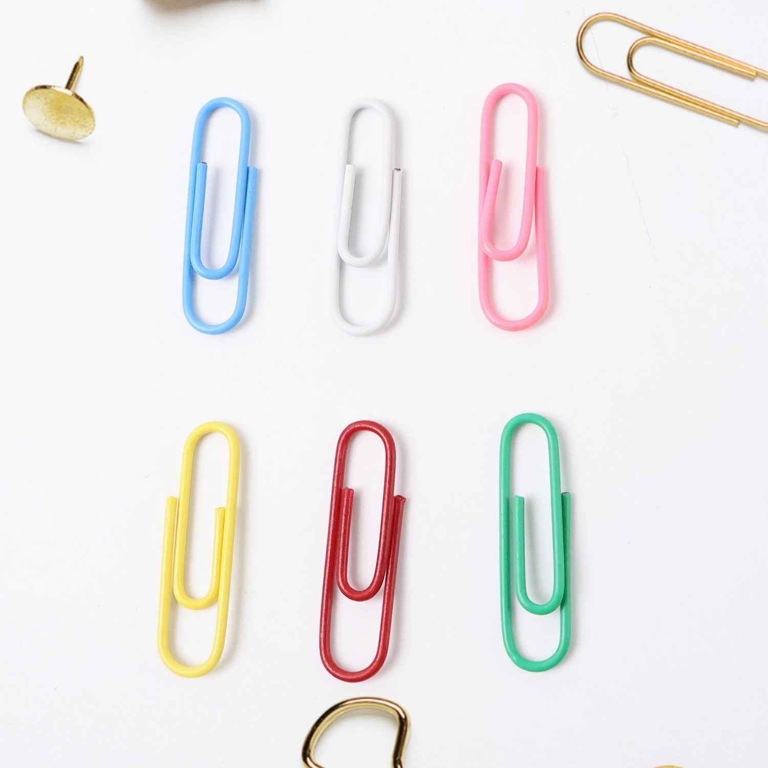 Multicolor-Coated Paper Clips Approx (250Pc Set)