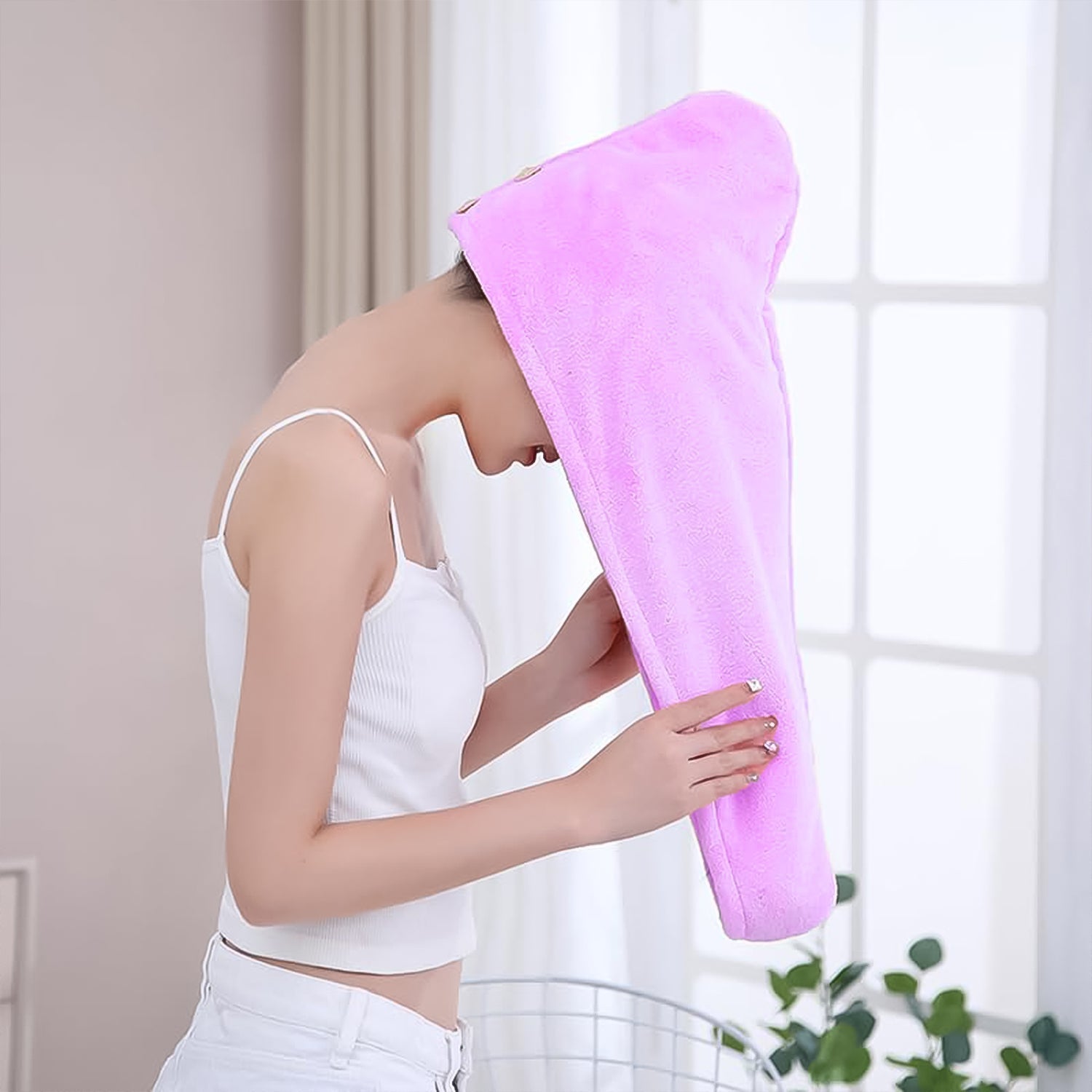 Quick Turban Hair-Drying Absorbent Microfiber Towel / Dry Shower Caps, Hair accessories Variety Bazaar