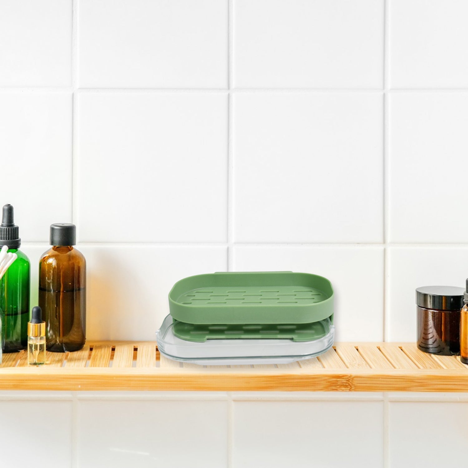 Dish Brush Set with Handle, Replacement Heads, Drain Tray in Kitchen (9 Pcs Set) Variety Bazaar