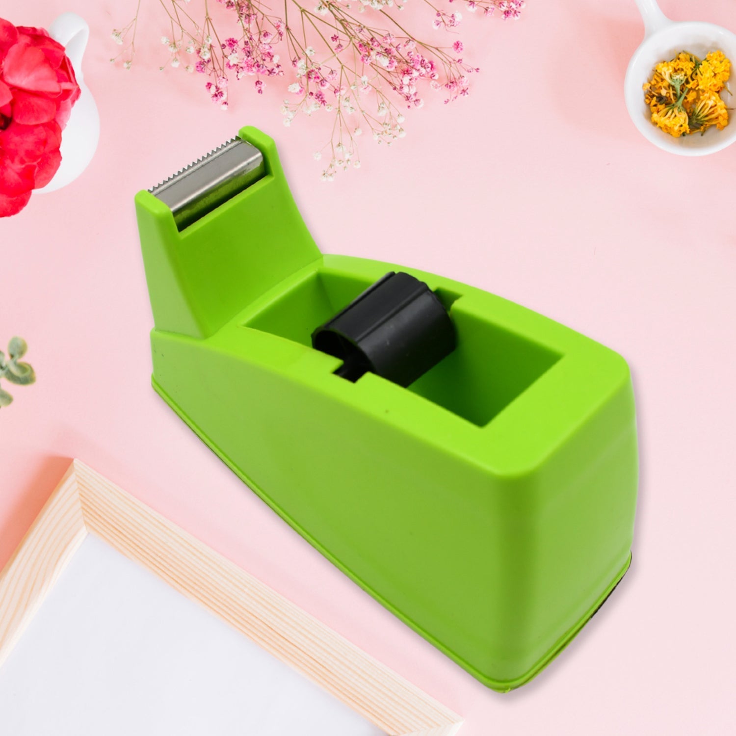 Plastic Tape Dispenser Cutter – Heavy Duty Stationary Tape Cutter for Home, Office, School Use (1 Pc / 515 gm) Variety Bazaar