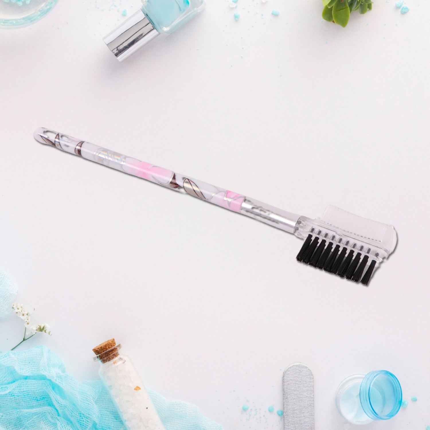 Floral Makeup Brush Set for Eyes, Lips, and Face (5 Pc)