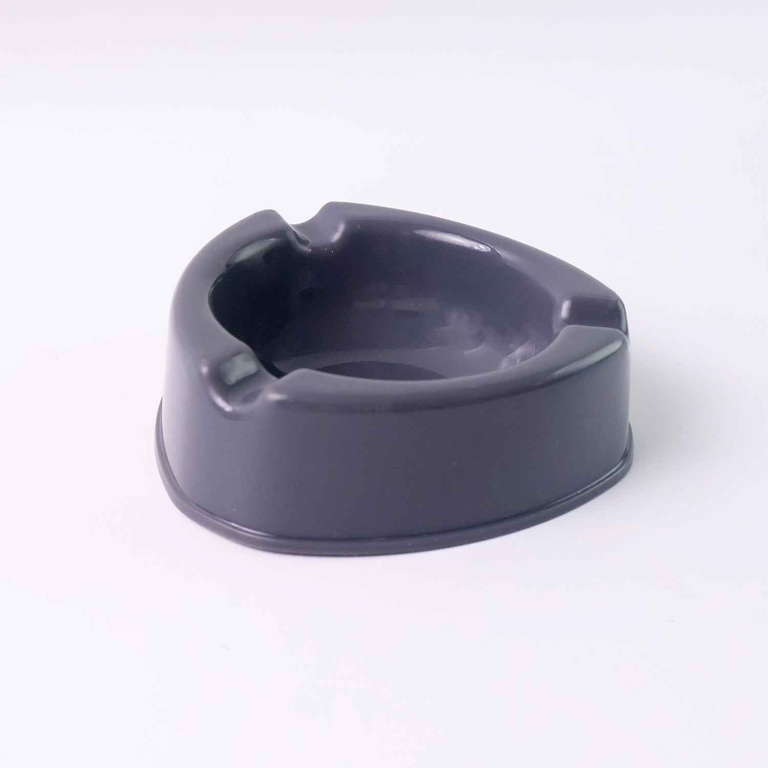 Oblivion Durable Plastic Ashtray with Wide Bowl and Triple Cigarette Holder Slots (1 pc)
