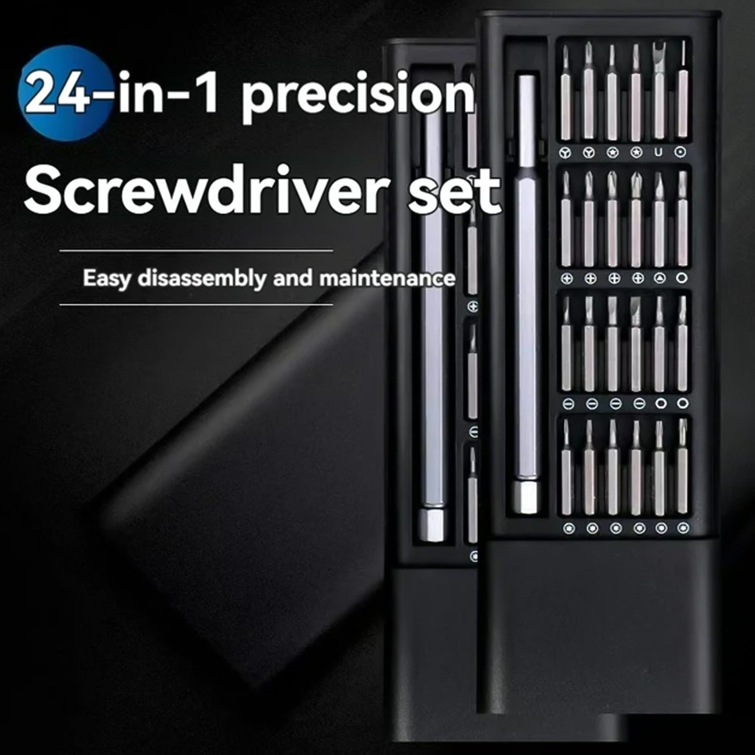 Aluminium 24 in 1 Precision Screwdriver Set, Screwdriver Tool Set (24 Pcs Set) Variety Bazaar
