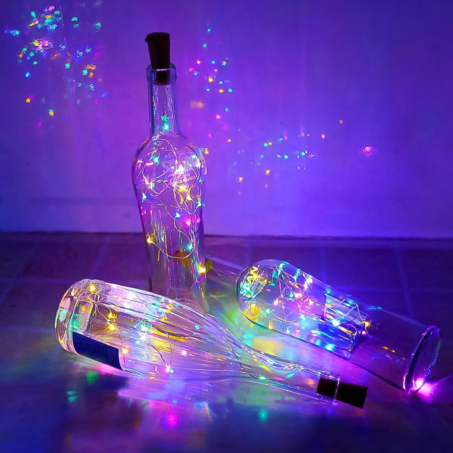 Wine Bottle Cork LED String Light, 2M Cable Multicolor, Battery Operated (1 Pc) Variety Bazaar