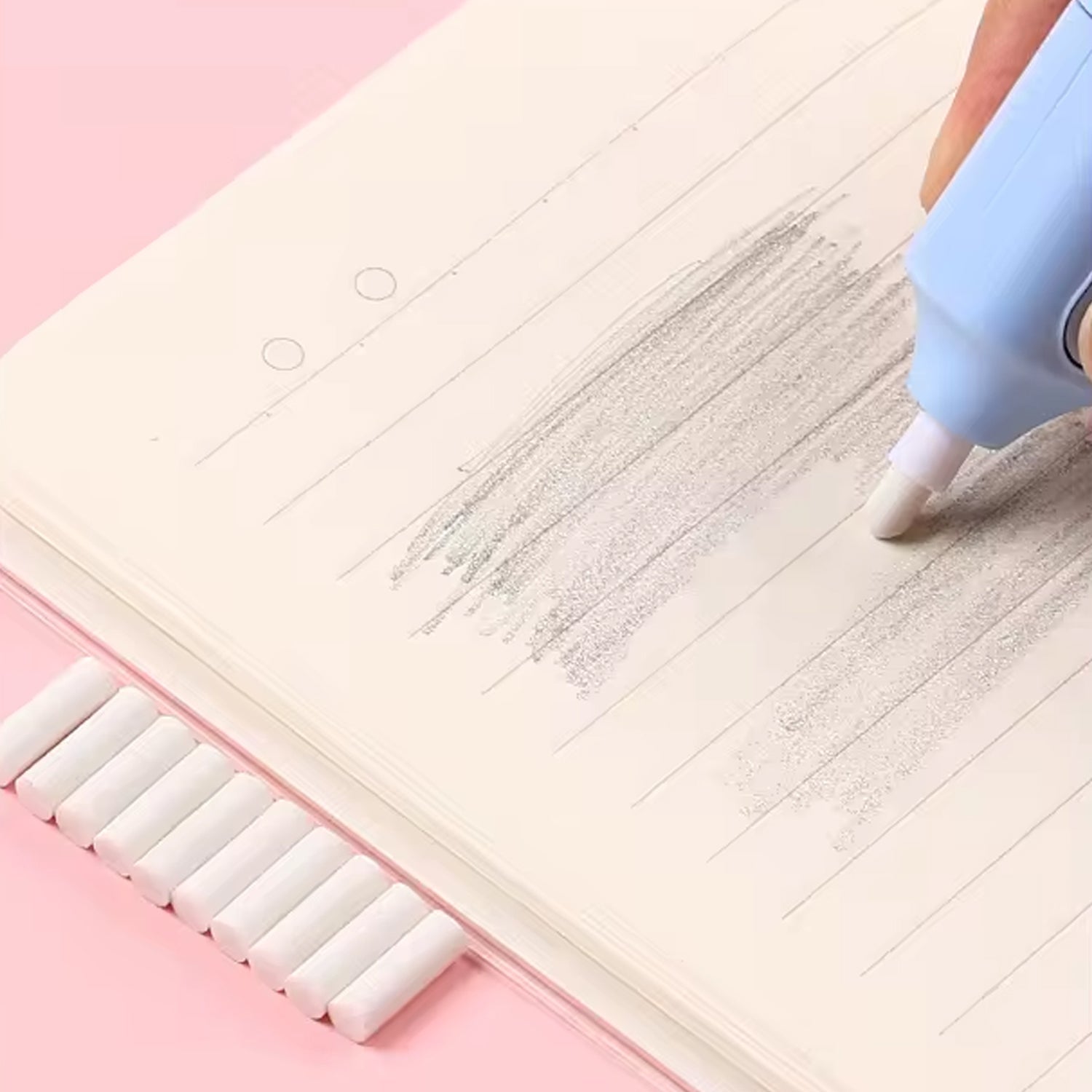 Electric Eraser Kit – Battery Operated with 10 Refills for Drawing & Sketching (Mix Design / Battery Not Included) Variety Bazaar