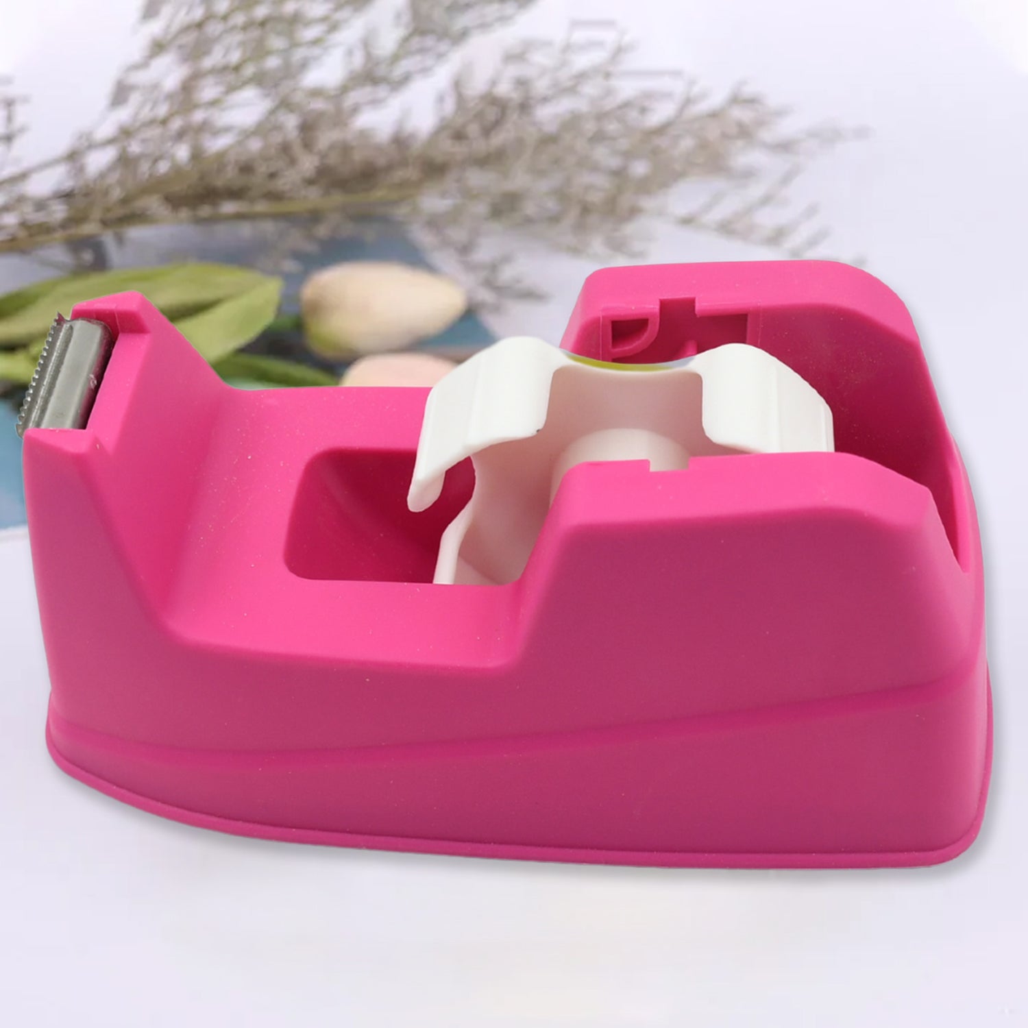 Plastic Tape Dispenser Cutter for Home Office use, Tape Dispenser for Stationary, Tape Cutter Packaging Tape (1 pc / 631 Gm) Variety Bazaar