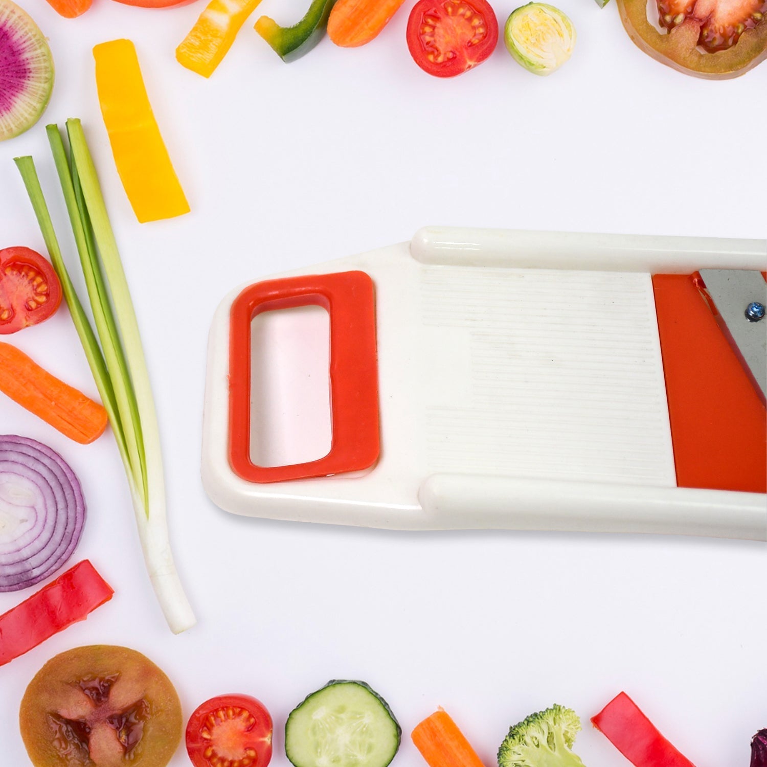 Plastic 6 in 1 Vegetables Slicer, Cutter and Fruit Dicer Grater (1 Set) Variety Bazaar
